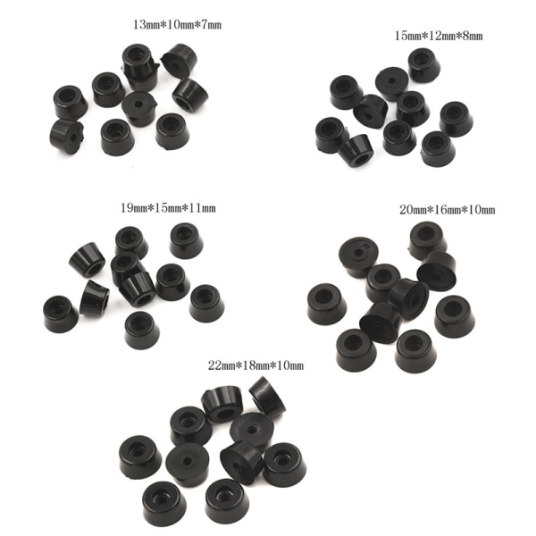 10st halkfria gummifötter Skyddsdynor Möbelinstrument 0 13*10*7mm