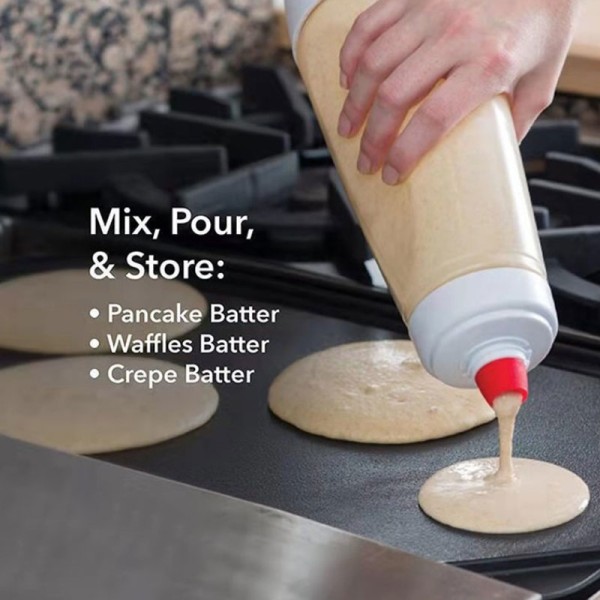 Hand Smet Dispenser Smet Mixer Flaska Cupcake Pancake Crepe