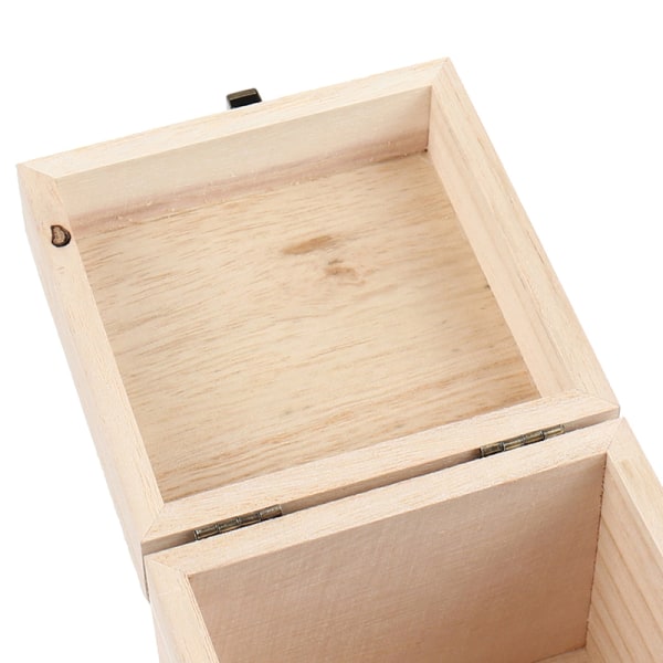 Retro smyckeskrin Organizer Box Naturträ Clamshell förvaring A1