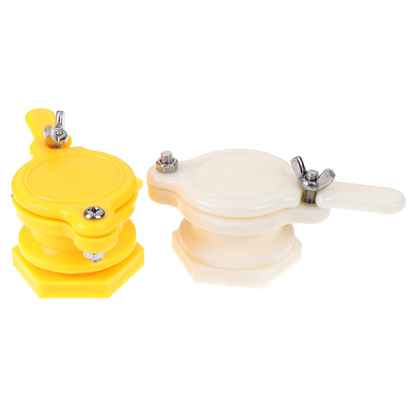Plast Honey Gate Valve Honey Extractor Flow Port Trädgårdsarbete Be White
