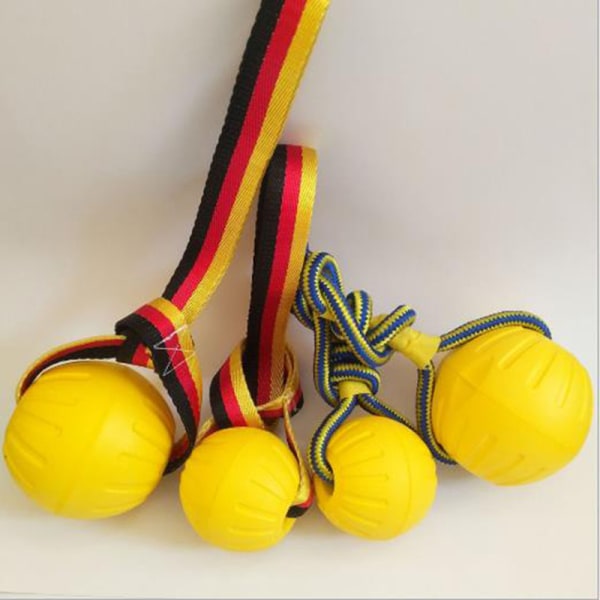 Oförstörbar gummiträningsboll för hundleksak för husdjur med bärare Ro G