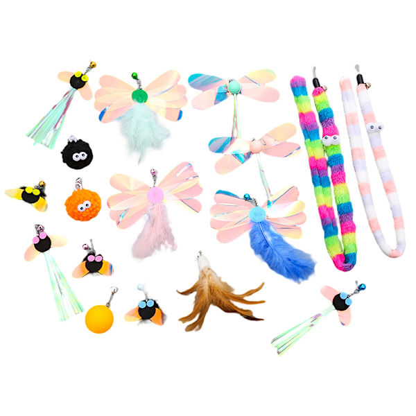 Cat Stick Replacement Head paljetter Feather Wand Teaser Cat Fuzz 3