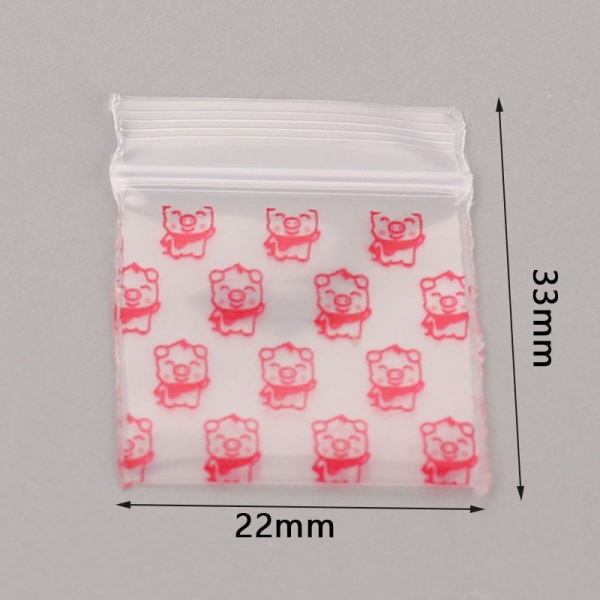 100st Mini Ziplock-påsar Liten plastpåse med blixtlåsförpackning  Transparent ca52 | Transparent | Fyndiq