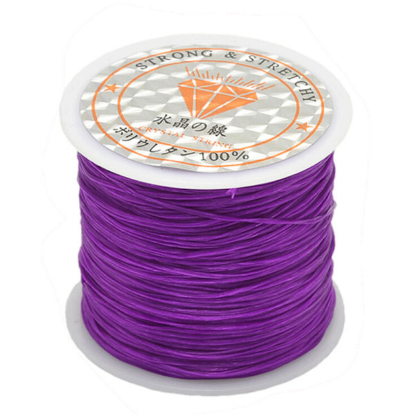 50M Strong Stretch Elastisk sladd Trådlina Armband Halsband Str deep purple