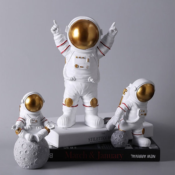 Nordic Astronaut Figurines Resin Skulptur Modern Heminredning Ta C