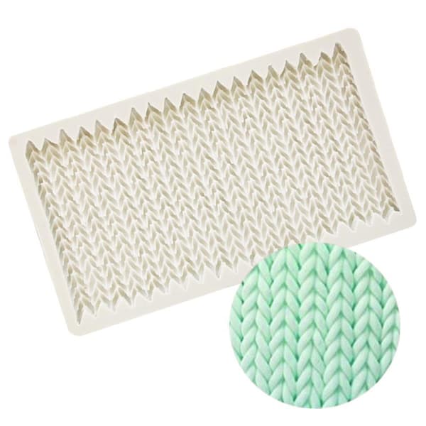 Tröja Mönster Stickning Textur Yllegarn Form Silikon Mol