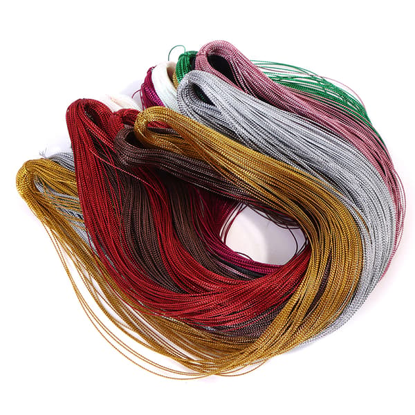 100m rep Guld Silver Sladd Presentförpackning String Metallic Jewel Gold
