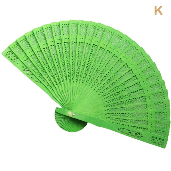 Mode Bröllop Hand Doftande Party snidade Bambu Folding Fan K
