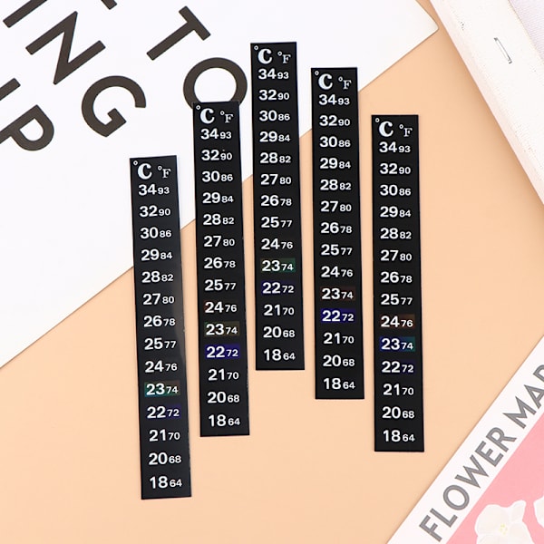 5st Stick-on Sticker Termometrar Digital Mättemperatur 13*1.8cm