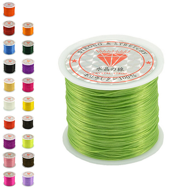 50M Strong Stretch Elastisk sladd Trådlina Armband Halsband Str egg yolk