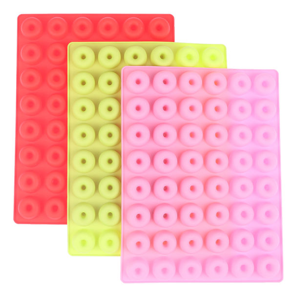 Mini Donut Pan Form 48 Hål Mini Cake Donuts Molds Kök A Pink