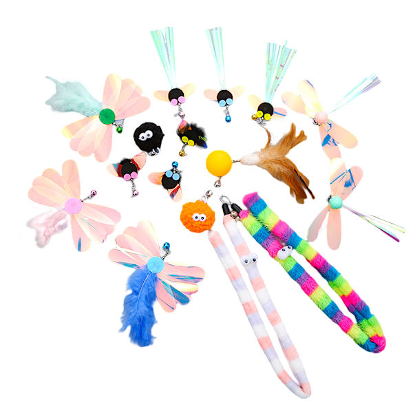 Cat Stick Replacement Head paljetter Feather Wand Teaser Cat Fuzz 3