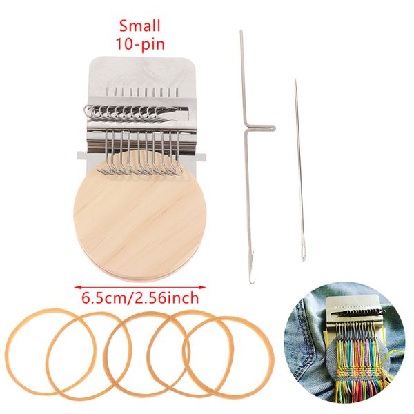 Mini Stoppa vävstol hine Gör-det-själv-kläder Sömnad Liten vävstol Liten Laga 10-Pin