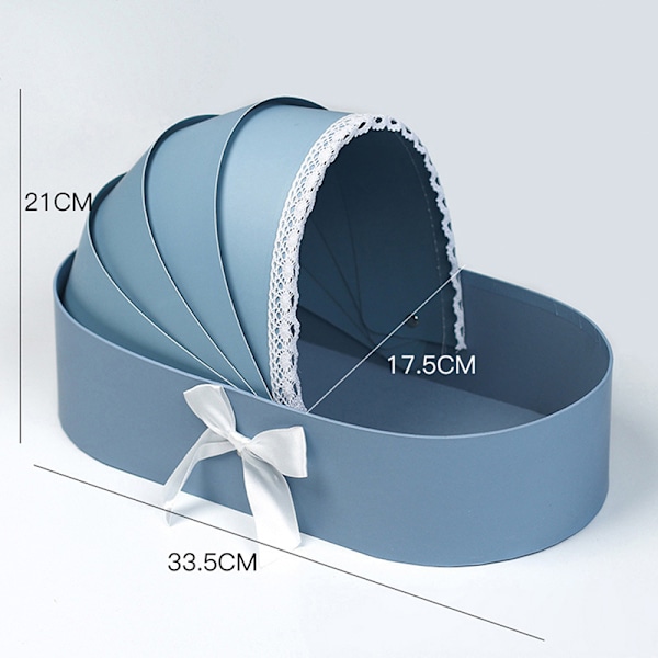 Blomlåda Dekor Spetsband Blomlåda Vagga Blompackning B Blue