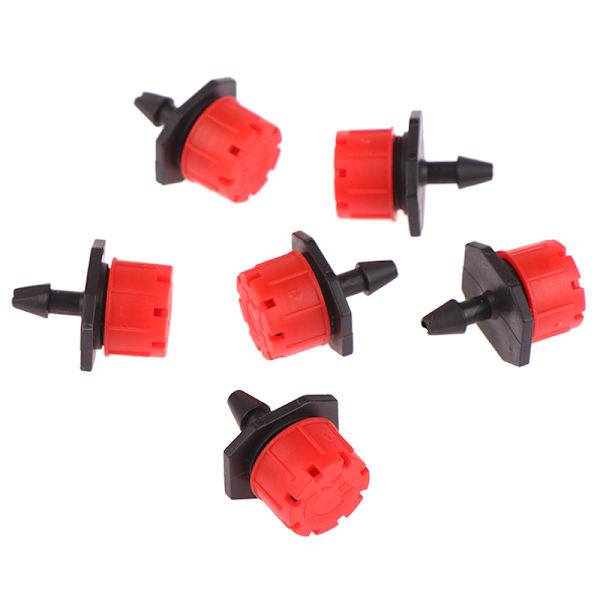 50 STK 1/4'' Barb Garden Bevattningsmunstycke Justerbar Dripper Wa