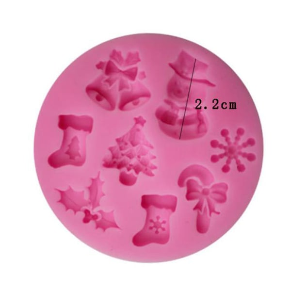 Julsnögubbeformad Fondant Mould Köksbakning Pink