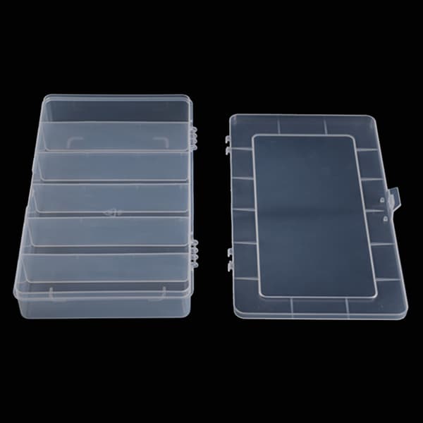 6 Grid Rektangulär förvaringslåda PP Plast Transparent Box Lure 1PC