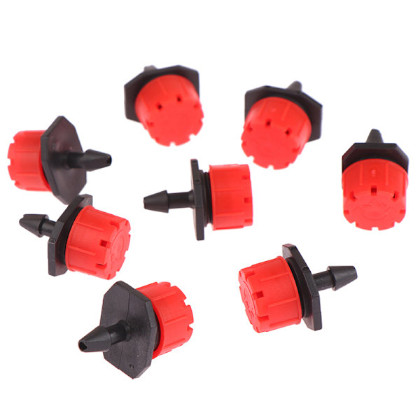 50 STK 1/4'' Barb Garden Bevattningsmunstycke Justerbar Dripper Wa