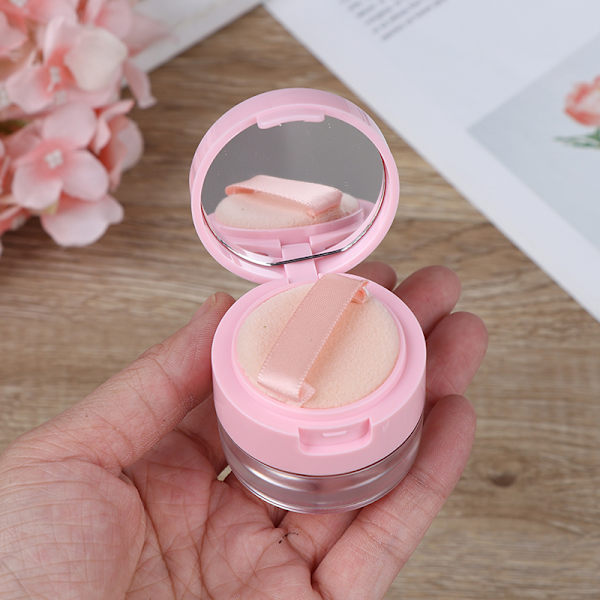 7 Stil Tom kosmetisk Sifter Lös Burk Container Puff Box Mirr D