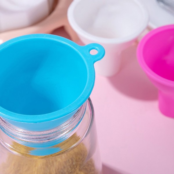 8CM Silikon Köksverktyg Jam Cup Wide Mouth Hopper Filter Cann Pink