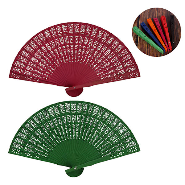 Mode Bröllop Hand Doftande Party snidade Bambu Folding Fan C