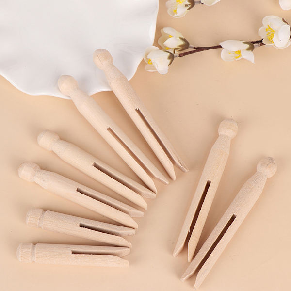 5st trä dolly peg Traditionell Dolly stil trä klädnypor A3