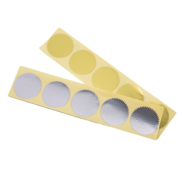 100 st 45mm Stickers Notes Scrapbooking Presentpaket Försegling DI Gold