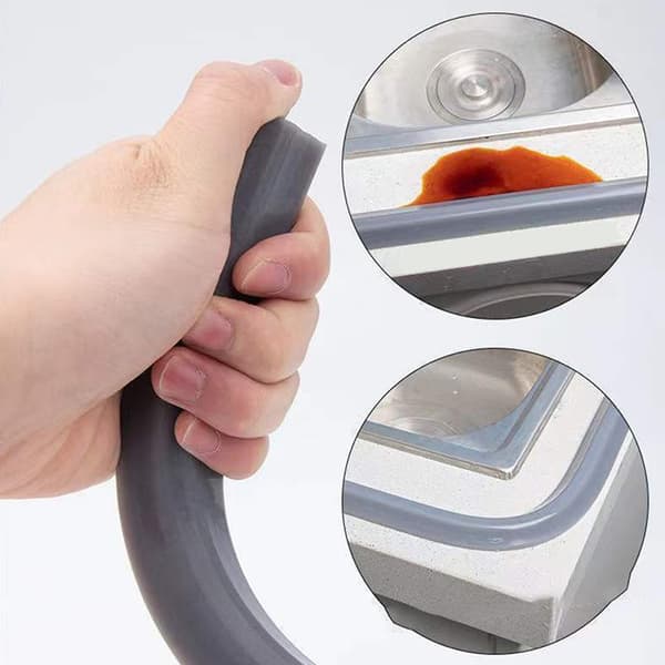 Silikon Badrum Vatten Retaining Strip Torr Våt Separation Show Transparent
