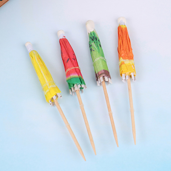 20ST Coconut Tree Watermelon Paper Paraply Cocktail Drink Fru 20pcs