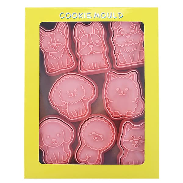 8 ST 3D Hundbakverk Form DIY Cookie Tools Presentkaka De