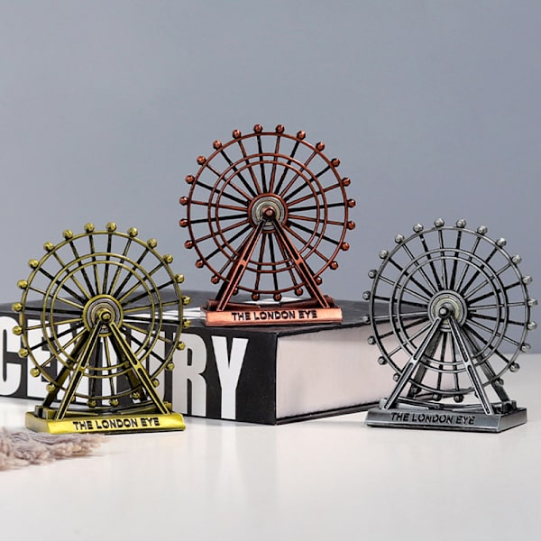 London Eye Ornament Art Figurine Retro roterbart pariserhjul M Red