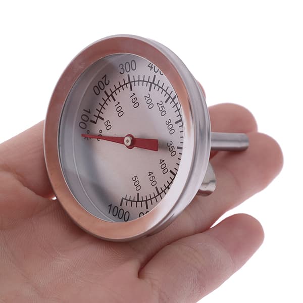 Rostfritt stål BBQ Smoker Pit Grill Bimetall termometer Tem