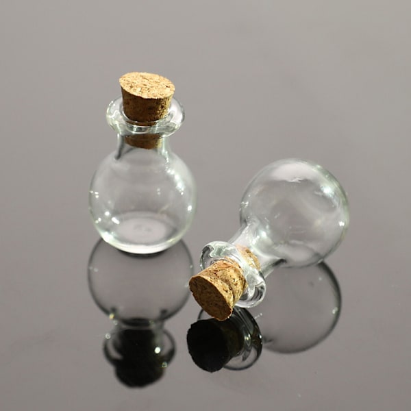 10 st Mini glasflaskor Drifting flaskor Liten önskeflaska Transparent