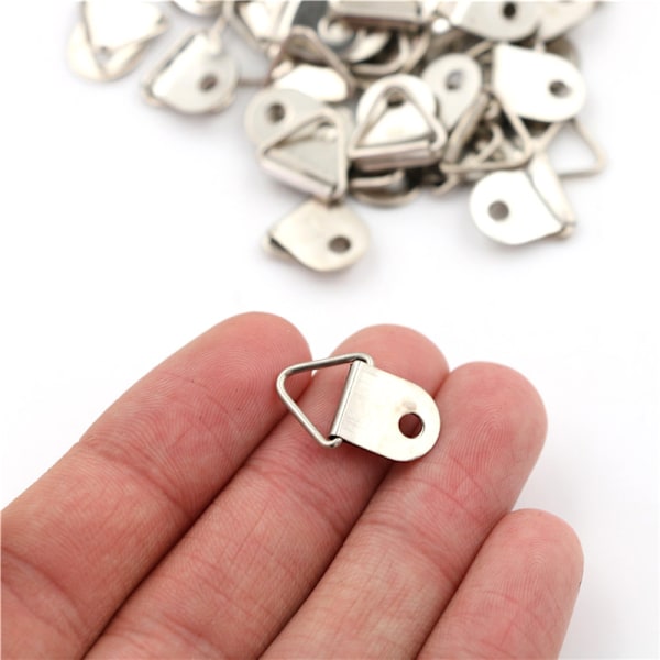 50st Silver Triangel Spegelhängare Rem D-Ring Hängande bild