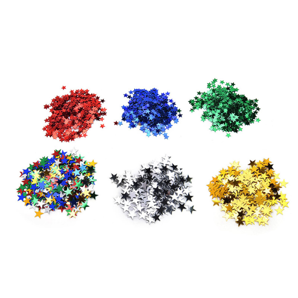 Bröllop Sparkle Scatter Stjärnor Tabell Konfetti Folie Födelsedag Del blue 10mm