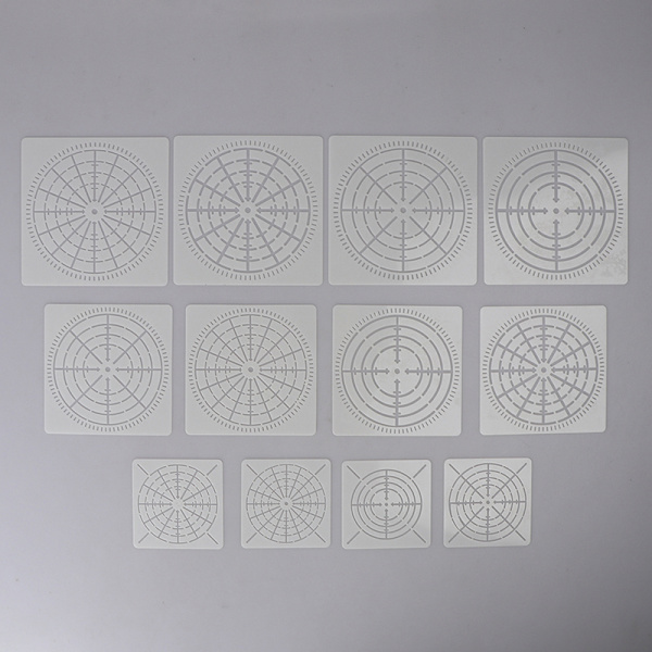 DIY 12ST Återanvändbar Mylar Mandala Dotting Målning Stencils Temp