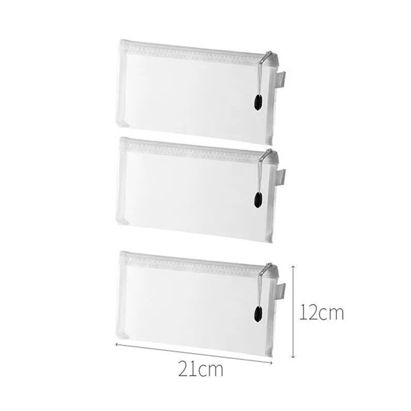 A4/A5/A6 Mesh Dragkedja Dokumentpåse Vattentät Zip Fil Fol 34*25cm