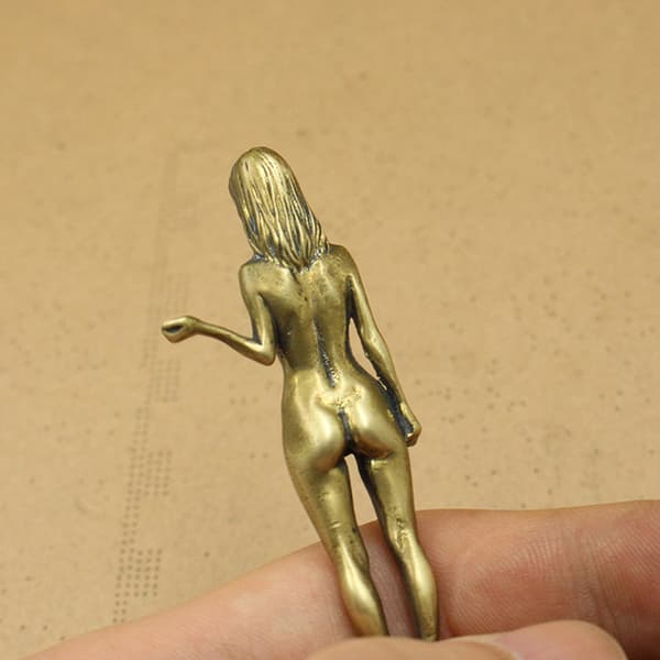 Mässing Skönhet Koppar Ornament Antika Handgrepp Bare Hand Mode B