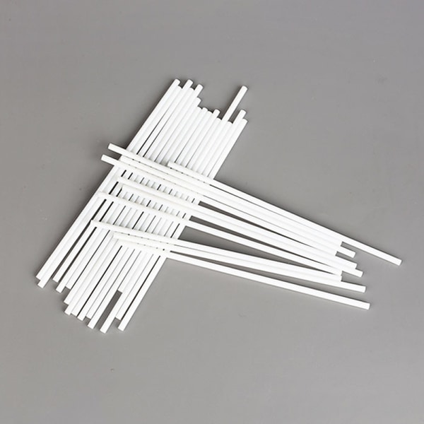 100 st 8/10/15 cm vitt papper med fast kärna Lollipop Sticks for Cho 150X3.5mm