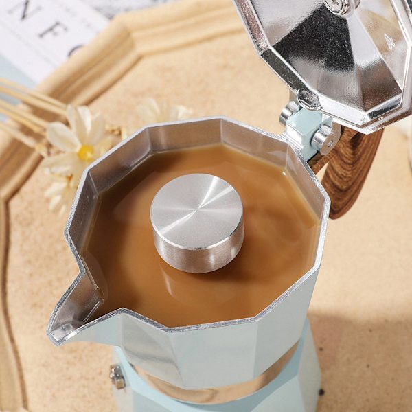 Moka Pot Splash Kaffekanna med aluminiumstänkventil Moka Pot B