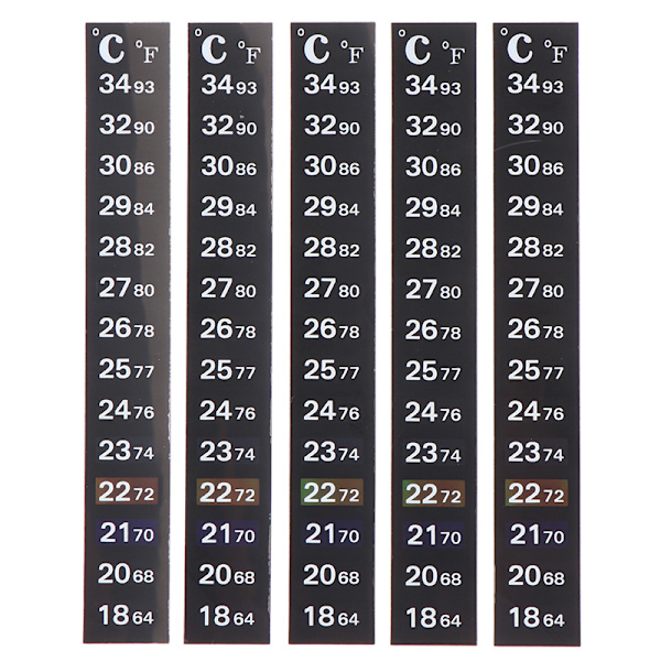 5st Stick-on Sticker Termometrar Digital Mättemperatur 13*1.8cm