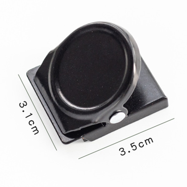 Magnetisk metallklämma Färg Memo Clip Kylskåpsmeddelande Magnet Black