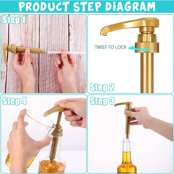 1/5 Styck Kaffe 750ML Dispenser Sirapspump Kaffe Sirapspump Topp 5pcs