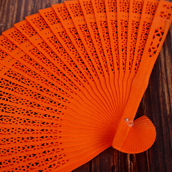 Mode Bröllop Hand Doftande Party snidade Bambu Folding Fan C