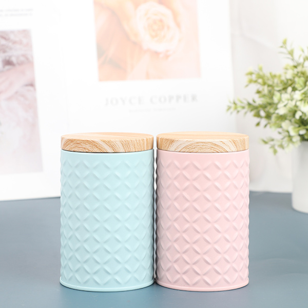 Träkorn Plåtlåda Metall Förvaringslåda Organizer Kaffe Te Light gray