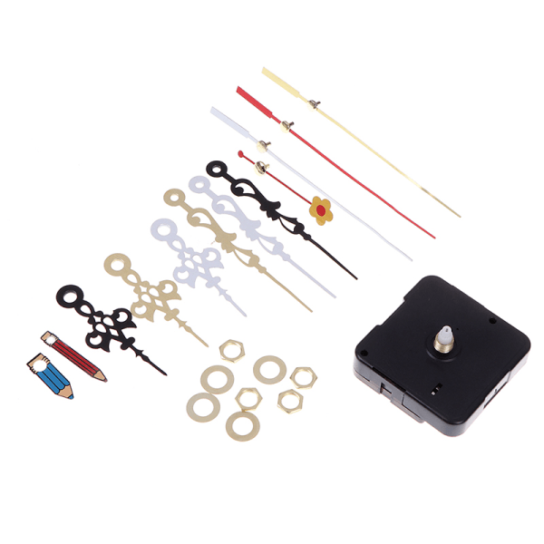 1 Set Silent Quartz Clock Movement Mechanism DIY Kit Batteri Po N2