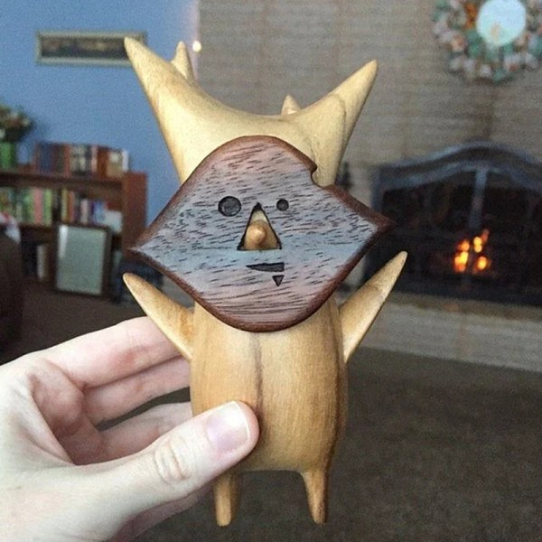 Korok-staty i trä Hantverksdekoration Spelälskare Zelda Bre B
