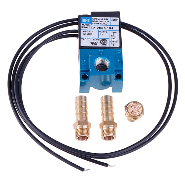 1 set magnetventil 1/8'' 35A-ACA-DDBA-1BA med ljuddämpare i mässing