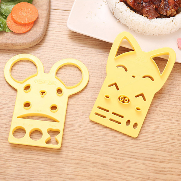 5 st e Cartoon Cat Bear Sushi Nori Form DIY Tool Kök A size