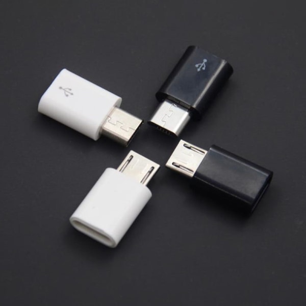 1st Typ C hona till mikro USB hane-omvandlare för Android White